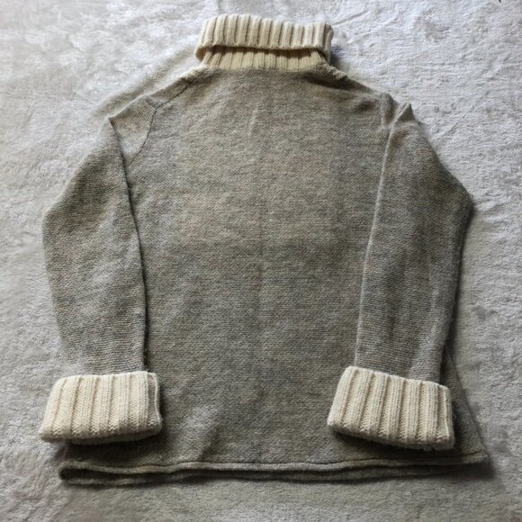 TORY Burch Gretchen Mixed Wool Blend Knitted Turtleneck Sweater Size Small - Picture 4 of 13